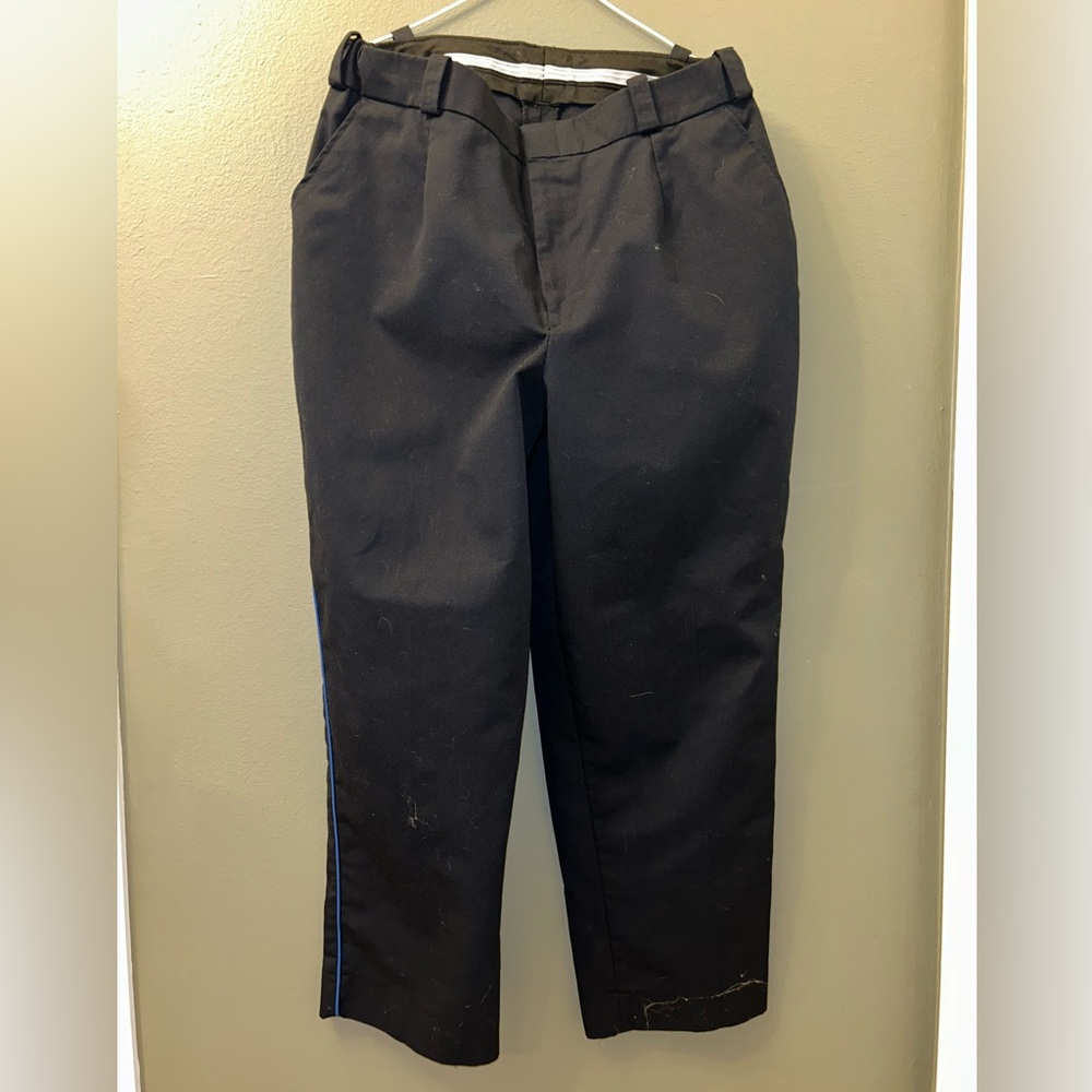 HORACE SMALL Uniform Work Pants Navy with Blue pinstripe Women Plus Size 20